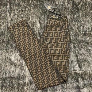 Authentic Vintage FENDI Zucca Pants Jeans. Size 25